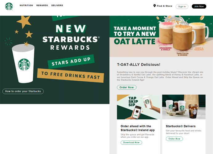 starbucks landing page clone